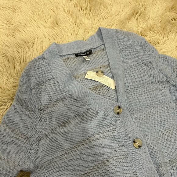 Urban Outfitters Lightweight Light blue oversized cardigan Size XS New - Picture 2 of 9